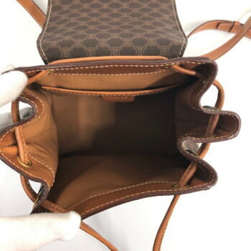 Celine Brown Macadam Border Backpack - Picture 5 of 8
